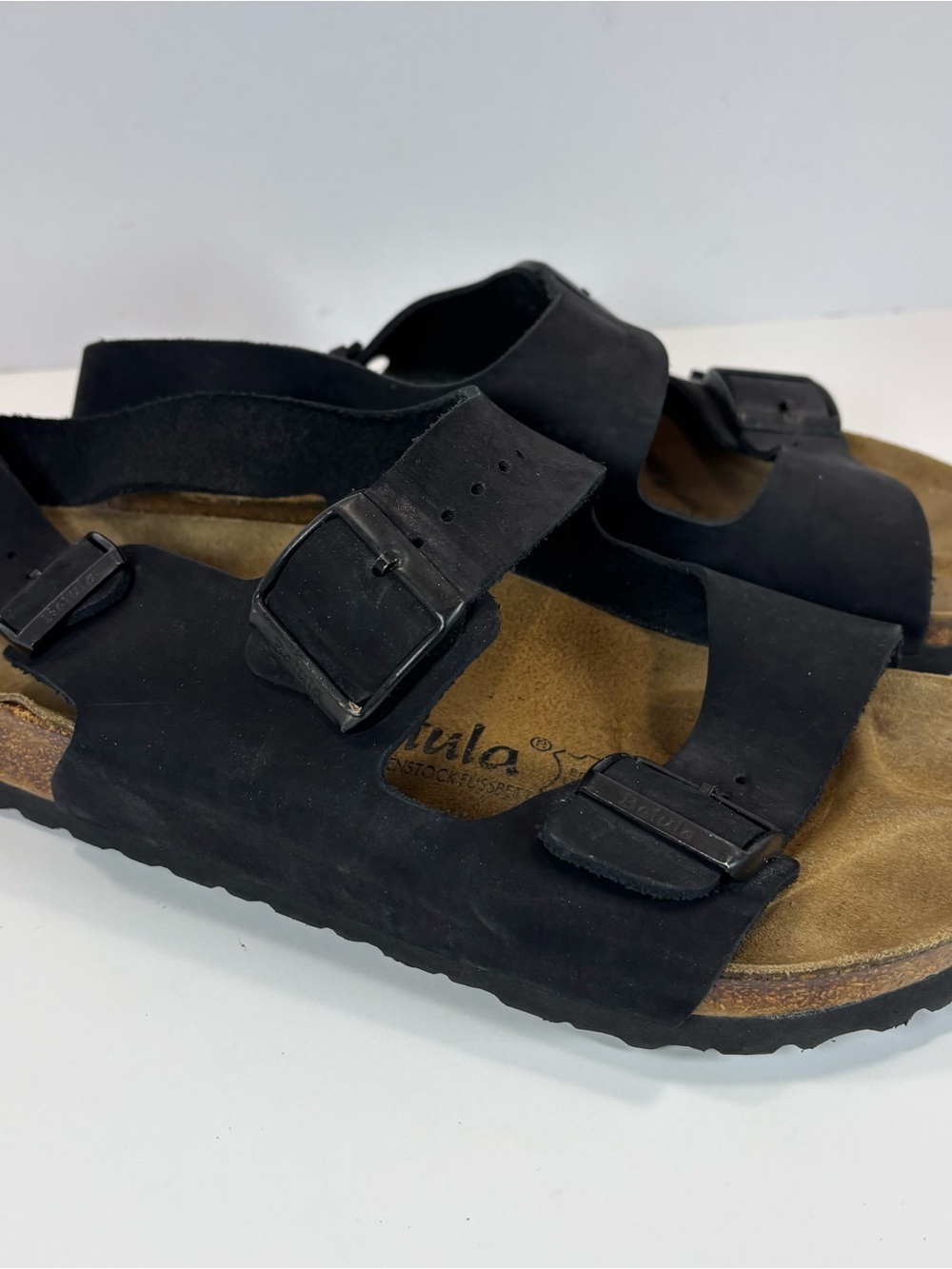 Birkenstock Milano Desert Soil Black Sz 42 Mens 9 Womens 11 Boho Outdoor EUC